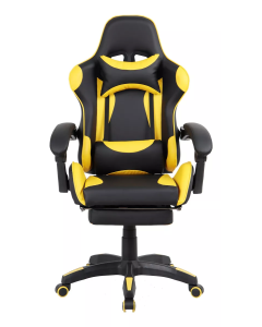 Cadeira Gamer Ergonômica Amarela - Reclinável com Massageador