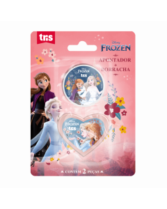 Kit Apontador com Depósito + Borracha – Cartela C/2 peças – Frozen – Tris