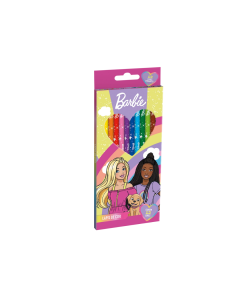 Lápis de Cor 12 Cores Sextavado Barbie Mattel Tris