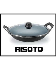 Panela Risoto De Ferro Fundido Com Tampa De Vidro - 4,5 L